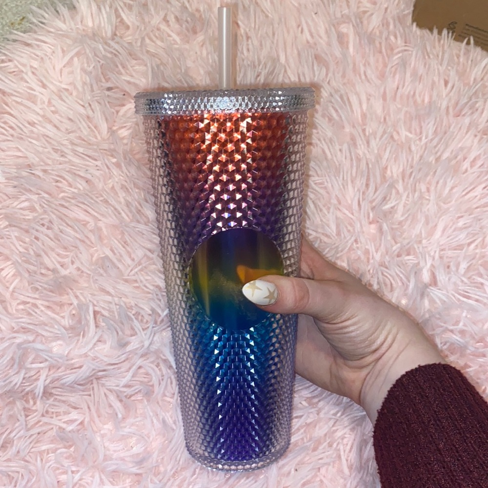 24oz rainbow studded tumbler cup for coffee or water